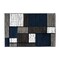 World Rug Gallery Contemporary Modern Boxes Design Soft Area Rug 2' x 3' Navy 106NAVY2X3 - alternate 2